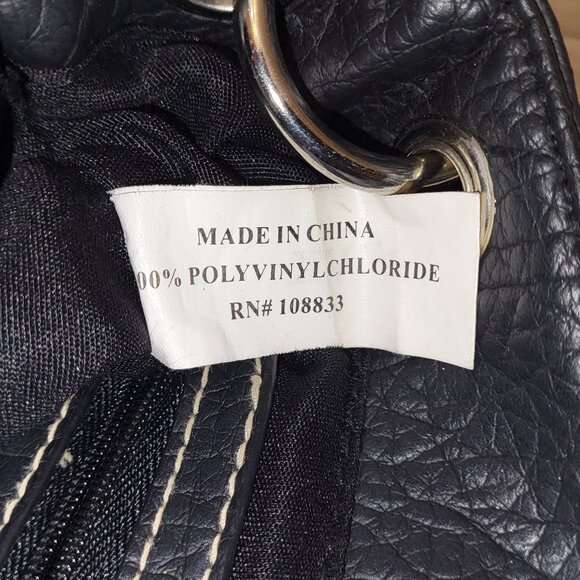 Rosetti Black Pebbled Vegan Leather Handbag Purse - Picture 6 of 11